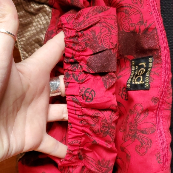 ECHO RED GOLF VINTAGE faux snakeskin pattern bucket purse - Picture 8 of 10